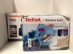 Lot 539  
            Edinburgh SR34RED - Delivery Only 

                
MORPHY RICHARDS SPEEDSTEAM STEAM GENERATOR IRON, NON STICK CERAMIC SOLEPLATE, 240...