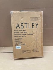 Lot 692  
            Edinburgh SR34RED - Delivery Only 

                
ASTLEY TETONE TRI LEG TABLE 49 X 11 X 76 CM: LOCATION - CORNER RACK