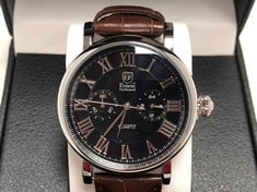 Lot 7  
            Edinburgh SR34RED - Delivery Only 

                
MENS ERNEST FERDINAND WATCH-FUNCTIONING SUBDIALS-LEATHER STRAP-GIFT BOX-EST £300:...