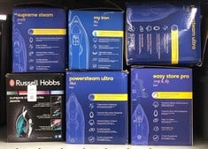 Lot 110  
            Edinburgh SR24 - Delivery Only 

                
QUANTITY OF  ITEMS TO INCLUDE RUSSELL HOBBS STEAM IRON [2400W, 180G EXTRA STEAM B...