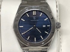 Lot 1  
            Edinburgh SR24 - Delivery Only 

                
MENS BERNARD REINHARDT WATCH - BLUE DIAL - STAINLESS STEEL STRAP - GIFT BOX ORIGI...