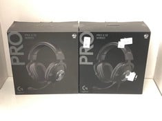 Lot 201  
            Edinburgh SR24 - Delivery Only 

                
2 X LOGITECH G PRO X SE WIRED GAMING HEADSET WITH MICROPHONE: DETACHABLE MIC, DTS...