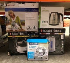 Lot 208  
            Edinburgh SR24 - Delivery Only 

                
QUANTITY OF KITCHEN & APPLIANCES ITEMS TO INCLUDE STATUS CHROME MINI FAN USB: LOC...