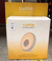 Lot 266  
            Edinburgh SR24 - Delivery Only 

                
LUMIE SUNRISE ALARM - SUNRISE WAKE-UP ALARM, SUNSET SLEEP FEATURE, SOUNDS AND MOO...