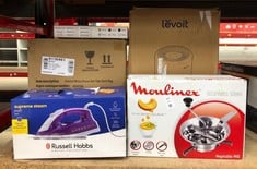 Lot 284  
            Edinburgh SR24 - Delivery Only 

                
QUANTITY OF KITCHEN & APPLIANCES ITEMS TO INCLUDE RUSSELL HOBBS SUPREME STEAM IRO...