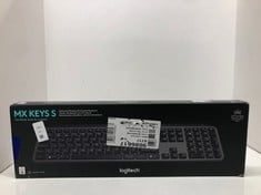 Lot 295  
            Edinburgh SR24 - Delivery Only 

                
LOGITECH MX KEYS S WIRELESS KEYBOARD, LOW PROFILE, FLUID QUIET TYPING, PROGRAMMAB...