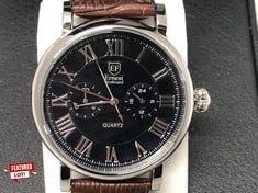 Lot 2  
            Edinburgh SR24 - Delivery Only 

                
ERNEST FERDINAND BLACK DIAL WATCH BROWN LEATHER STRAP - GIFT BOX ORIGINAL RRP £30...