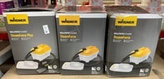 Lot 318  
            Edinburgh SR24 - Delivery Only 

                
3 X WAGNER STEAM WALLPAPER STRIPPER STEAMFORCE PLUS, 4 L CAPACITY, STEAMING TIME ...