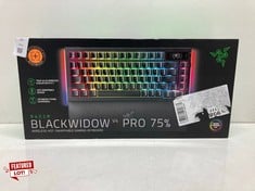 Lot 32  
            Edinburgh SR24 - Delivery Only 

                
RAZER BLACKWIDOW V4 PRO 75% - WIRELESS HOT-SWAPPABLE GAMING-KEYBOARD - OLED DISPL...