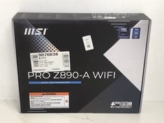 Lot 337  
            Edinburgh SR24 - Delivery Only 

                
MSI PRO Z890-A WIFI MOTHERBOARD, ATX - SUPPORTS INTEL CORE ULTRA PROCESSORS (SERI...