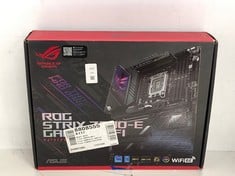 Lot 342  
            Edinburgh SR24 - Delivery Only 

                
ASUS ROG STRIX Z790-E GAMING WIFI INTEL® Z790 LGA 1700 ATX MOTHERBOARD, 18 + 1 PO...