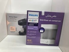 Lot 383  
            Edinburgh SR24 - Delivery Only 

                
PHILIPS AVENT ADVANCED BOTTLE STERILISER, KILLS 99.9% OF GERMS*, 10 MIN STERILISI...