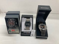 Lot 387  
            Edinburgh SR24 - Delivery Only 

                
QUANTITY OF WATCHES TO INCLUDE ARMITRON SPORT RETRO DIGITAL CHRONOGRAPH BRACELET ...