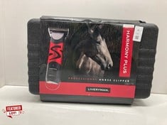 Lot 45  
            Edinburgh SR24 - Delivery Only 

                
LIVERYMAN HARMONY PLUS HORSE CLIPPER WITH 2.4MM WIDE BLADE. ORIGINAL RRP £231: LO...