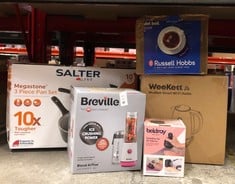 Lot 477  
            Edinburgh SR24 - Delivery Only 

                
QUANTITY OF KITCHEN & APPLIANCES ITEMS TO INCLUDE BELDRAY ELECTRIC LINT REMOVER -...