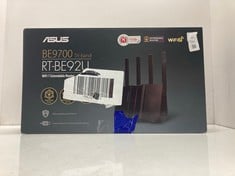 Lot 49  
            Edinburgh SR24 - Delivery Only 

                
ASUS BE9700 TRI-BAND RT-BE92U WIFI 7 EXTENDABLE ROUTER: LOCATION - TOP 50 RACK