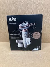 Lot 593  
            Edinburgh SR24 - Delivery Only 

                
BRAUN SILK-ÉPIL 9 FLEX, EPILATOR WITH 360 DEGREE FLEXIBLE HEAD FOR EASY HAIR REMO...