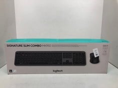 Lot 637  
            Edinburgh SR24 - Delivery Only 

                
LOGITECH MK 950 SIGNATURE SLIM WIRELESS KEYBOARD AND MOUSE, SLEEK DESIGN, QUIET T...