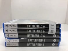 Lot 648  
            Edinburgh SR24 - Delivery Only 

                
5 X BATTLEFIELD 6 STANDARD EDITION PS5 | VIDEOGAME | ENGLISH - 18+ ID REQUIRED: L...