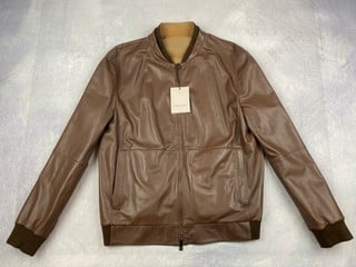 Lot 29  
            Nottingham Luxury Room - Delivery Only 

                
Corneliani Nappa Leather Reversible Jacket (Mark On Leather Side, Shoulder), With...
