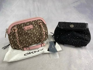 Lot 91  
            Nottingham Luxury Room - Delivery Only 

                
DKNY Bag, With Tags, Dust Bag, Approx. 21x16x4cm And Karen Millen Pouch (VAT ONLY...