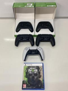 Lot 113  
            Birmingham Tech - Parcel Delivery Only 

                
5 X MIXED XBOX/PLAYSTATION SERIES/DUALSENSE GAMING CONTROLLERS (ORIGINAL RRP - £3...
