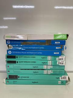 Lot 141  
            Birmingham Tech - Parcel Delivery Only 

                
10 X KEYBOARDS TO INCLUDE HP 230, LOGITECH MK270, LIMEIDE GTX350 KEYBOARDS (ORIGI...