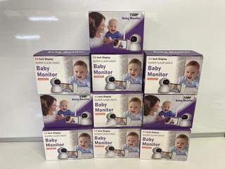 Lot 160  
            Birmingham Tech - Parcel Delivery Only 

                
10 X OBVHNUA ABM750 BABY MONITORS (ORIGINAL RRP - £500) IN WHITE. (TO INCLUDE, CH...