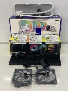 Lot 162  
            Birmingham Tech - Parcel Delivery Only 

                
2 X MIXED CPU COOLERS TO INCLUDE ICUE H170I ELITE LCD XT/KRAKEN 360 RGB (ORIGINAL...
