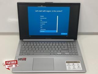 Lot 37  
            Birmingham Tech - Parcel Delivery Only 

                
ASUS VIVOBOOK E1504F 512GB LAPTOP (ORIGINAL RRP - £399) IN COOL SILVER. (BOX AND ...