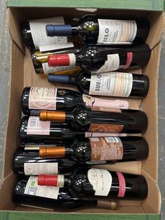 Lot 112  
            Chesterfield SR40 - Collection or Optional Home Delivery 

                
12 X ASSORTED BOTTLES TO INCLUDE MEDICI RICCARDI, VACQUEYRAS AND BISSINGER & CO (...