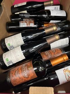 Lot 137  
            Chesterfield SR40 - Collection or Optional Home Delivery 

                
12 X ASSORTED BOTTLES TO INCLUDE VACQUEYRAS, DON SILVESTRE AND SCHIEBER (LOCATION...