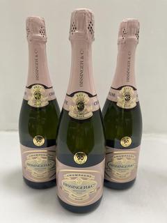 Lot 46  
            Chesterfield SR40 - Collection or Optional Home Delivery 

                
3 X BOTTLES OF BISSINGER & CO. BRUT ROSE CHAMPAGNE (LOCATION: SR40)(WE OPERATE A ...