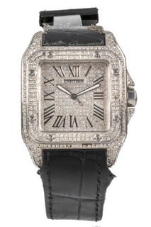 Lot 7  
            Nottingham Luxury Room - Delivery Only 

                
Cartier Santos 100 Automatic Watch. Please see full description below, including ...