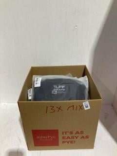 Lot 1057  
            Birmingham SR108 - Parcel Delivery Only 

                
10 X MIXED TUFF SLEEVES TO INCLUDE POWER ELBOW SLEEVES IN BLACK CAMO SIZE 3XL