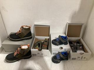 Lot 1080  
            Birmingham SR108 - Parcel Delivery Only 

                
4 X JOHN LEWIS & PARTNERS ITEMS TO INCLUDE CLARK STEGGY 2 SEAT KIDS TRAINERS SIZE...