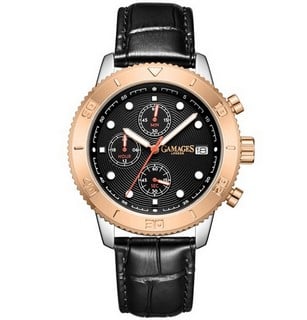 Lot 10  
            Birmingham SR108 - Parcel Delivery Only 
                
GAMAGES OF LONDON LANCER MECHANICAL QUARTZ ROSEGOLD WATCH SKU CODE:GA 2132 ORIGIN...