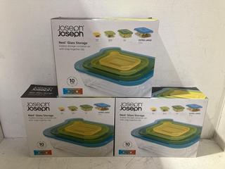 Lot 1146  
            Birmingham SR108 - Parcel Delivery Only 

                
3 X JHON LEWIS & PARTNERS JOSEPH JOSEPH NEST GLASS STORAGE (440010)