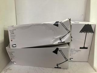 Lot 1160  
            Birmingham SR108 - Parcel Delivery Only 

                
3 X JOHN LEWIS & PARTNERS ITEMS TO INCLUDE ELLIOT TASK LAMP (80010 - 440009 - 610...