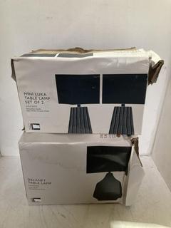 Lot 1162  
            Birmingham SR108 - Parcel Delivery Only 

                
2 X JOHN LEWIS & PARTNERS ITEMS TO INCLUDE MINI LUKA TABLE LAMP SET OF 2 (80010 -...