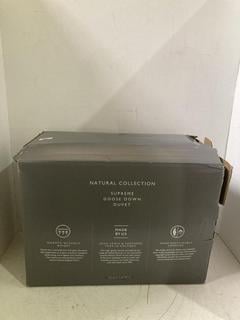 Lot 1165  
            Birmingham SR108 - Parcel Delivery Only 

                
JOHN LEWIS & PARTNERS NATURAL COLLECTION SUPREME GOOSE DOWN DUVET (80010 - 440009...