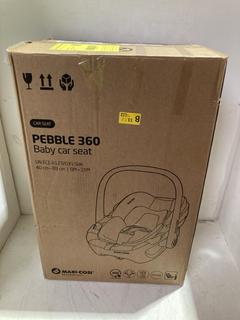 Lot 1219  
            Birmingham SR108 - Parcel Delivery Only 

                
MAXI-COSI PEBBLE 360 BABY CAR SEAT