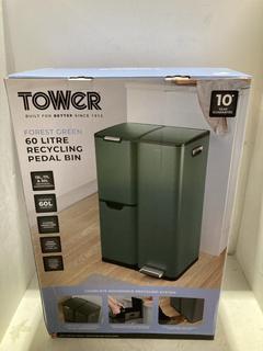 Lot 1224  
            Birmingham SR108 - Parcel Delivery Only 

                
TOWER 60L RECYCLING PEDAL BIN ORIGINAL RRP £140