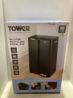 Lot 1226  
            Birmingham SR108 - Parcel Delivery Only 

                
TOWER 60L RECYCLING PEDAL BIN ORIGINAL RRP £140