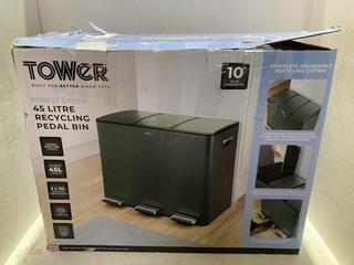 Lot 1227  
            Birmingham SR108 - Parcel Delivery Only 

                
TOWER 45L RECYCLING PEDAL BIN ORIGINAL RRP £110