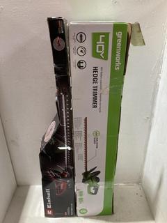 Lot 1244  
            Birmingham SR108 - Parcel Delivery Only 

                
2 X ITEMS TO INCLUDE GREENWORKS 40V HEDGE TRIMMER (18+ ID MAY BE REQUIRED)