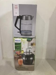 Lot 135  
            Birmingham SR108 - Parcel Delivery Only 
                
2 X ITEMS TO INCLUDE JOHN LEWIS & PARTNERS GLASS 1.7L BLUE LIGHT INDICATOR KETTLE