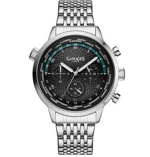 Lot 13  
            Birmingham SR108 - Parcel Delivery Only 
                
GAMAGES OF LONDON TEMPEST MECHANICAL QUARTZ SILVER WATCH SKU CODE:GA2091 ORIGINAL...