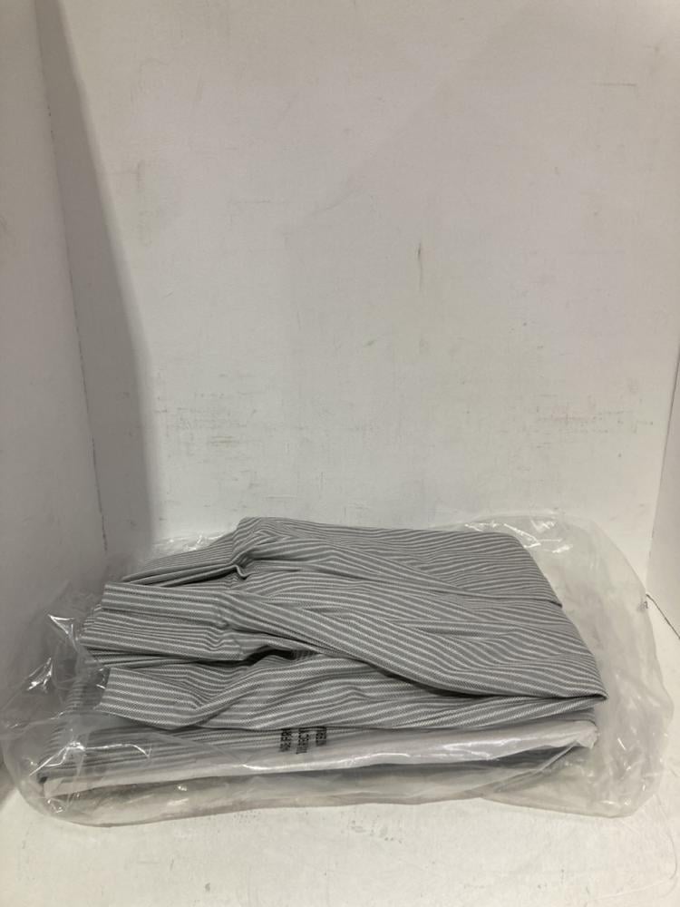Lot 151  
            Birmingham SR108 - Parcel Delivery Only 
                
2 X JOHN LEWIS & PARTNERS GREY & WHITE STRIPED CURTAINS