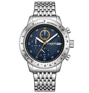 Lot 1  
            Birmingham SR108 - Parcel Delivery Only 
                
GAMAGES OF LONDON DUKE MECHANICAL QUARTZ SILVER WATCH SKU CODE:GA2121 ORIGINAL RR...